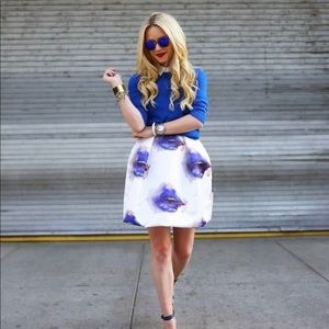 MSGM Lips Print structured Skirt